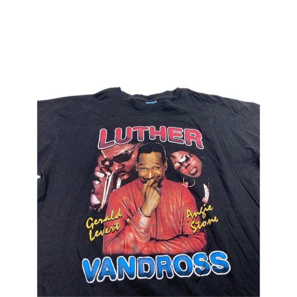 Luther Vandross Summer Soul Tour Black T Shirt Vintage 1990s Rap Tee Size XL - Picture 2 of 5